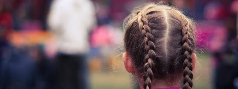 Girl alone pigtails 5