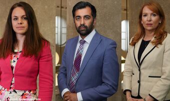 SNP Leadership candidates - Kate Forbes, Humza Yousaf, Ash Regan (L-R)