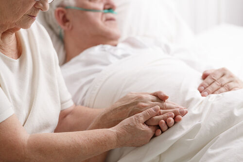 Couple hospital bed end of life