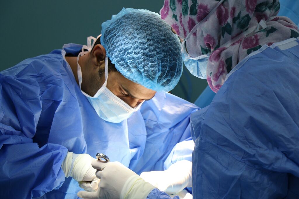 Surgeon performing operation