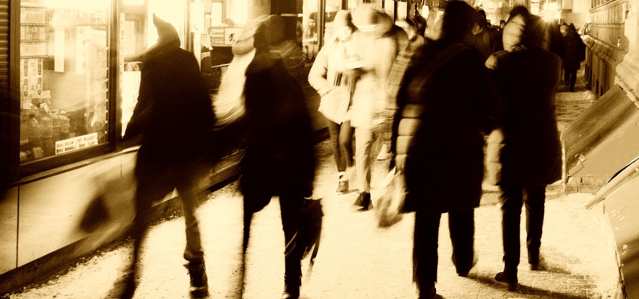 People crowd passing