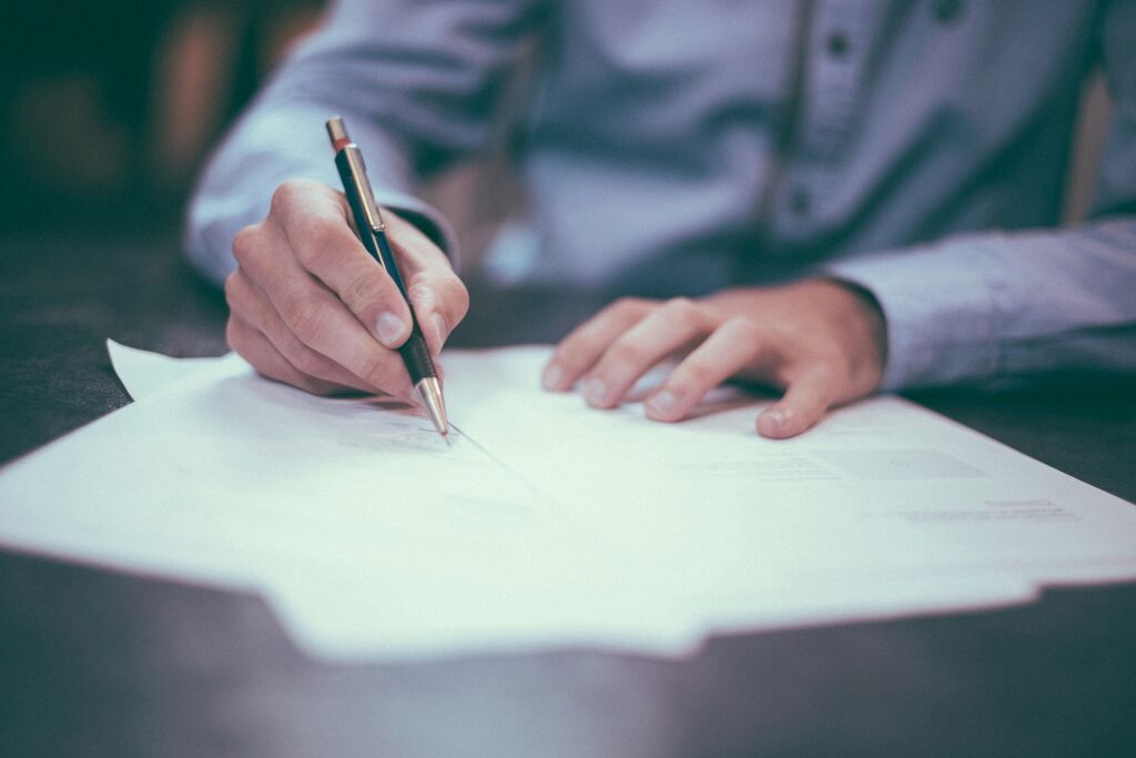 Pen writing letter