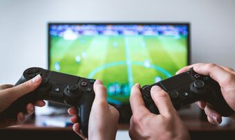 Video game controller football fifa