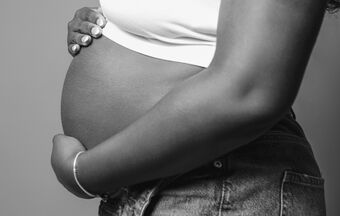 Pregnancy pregnant bump black and white