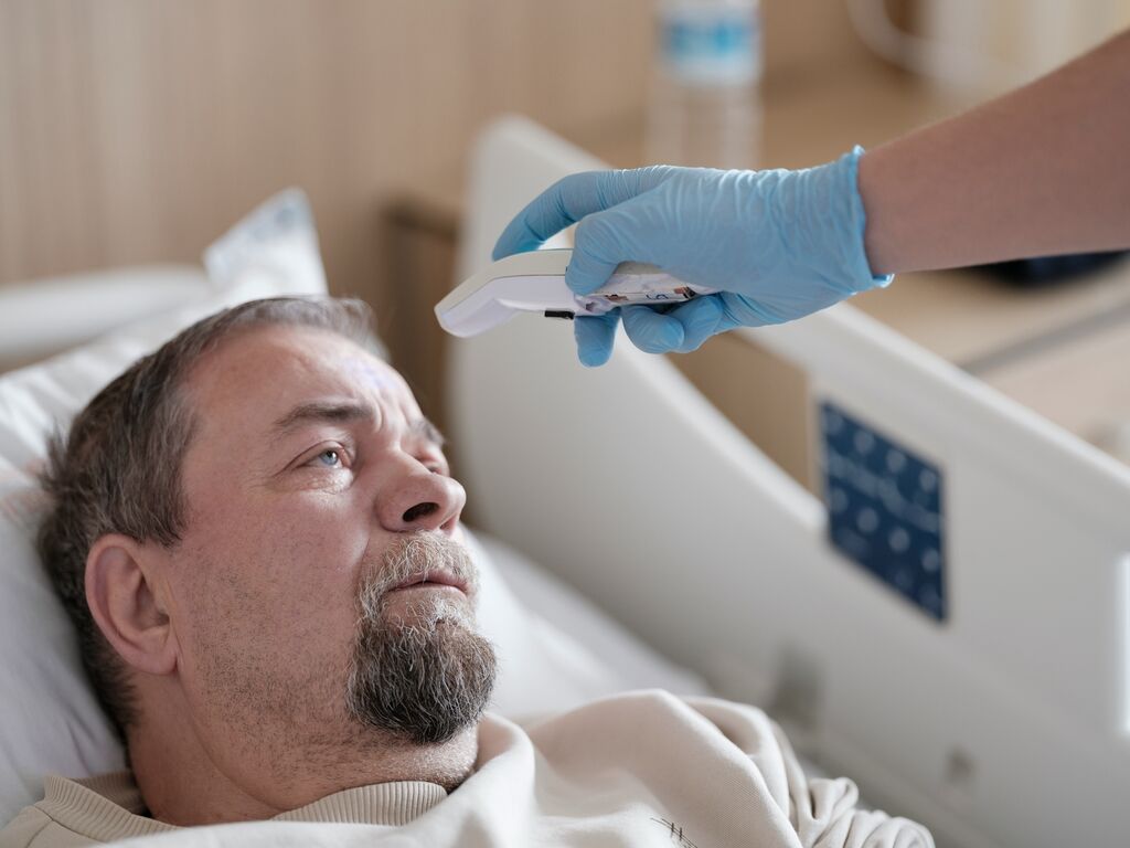 Man hospital bed