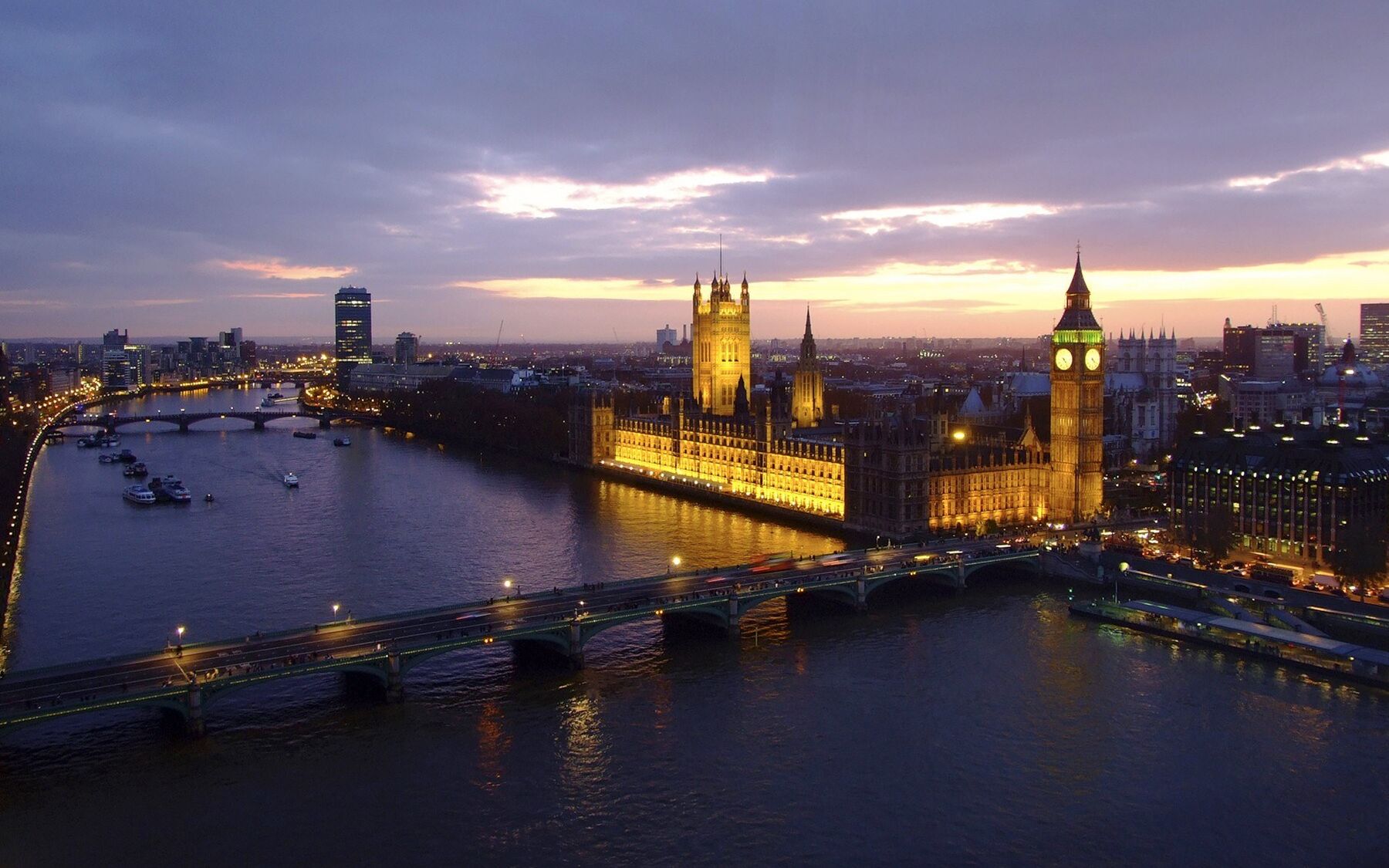 Westminster at dusk